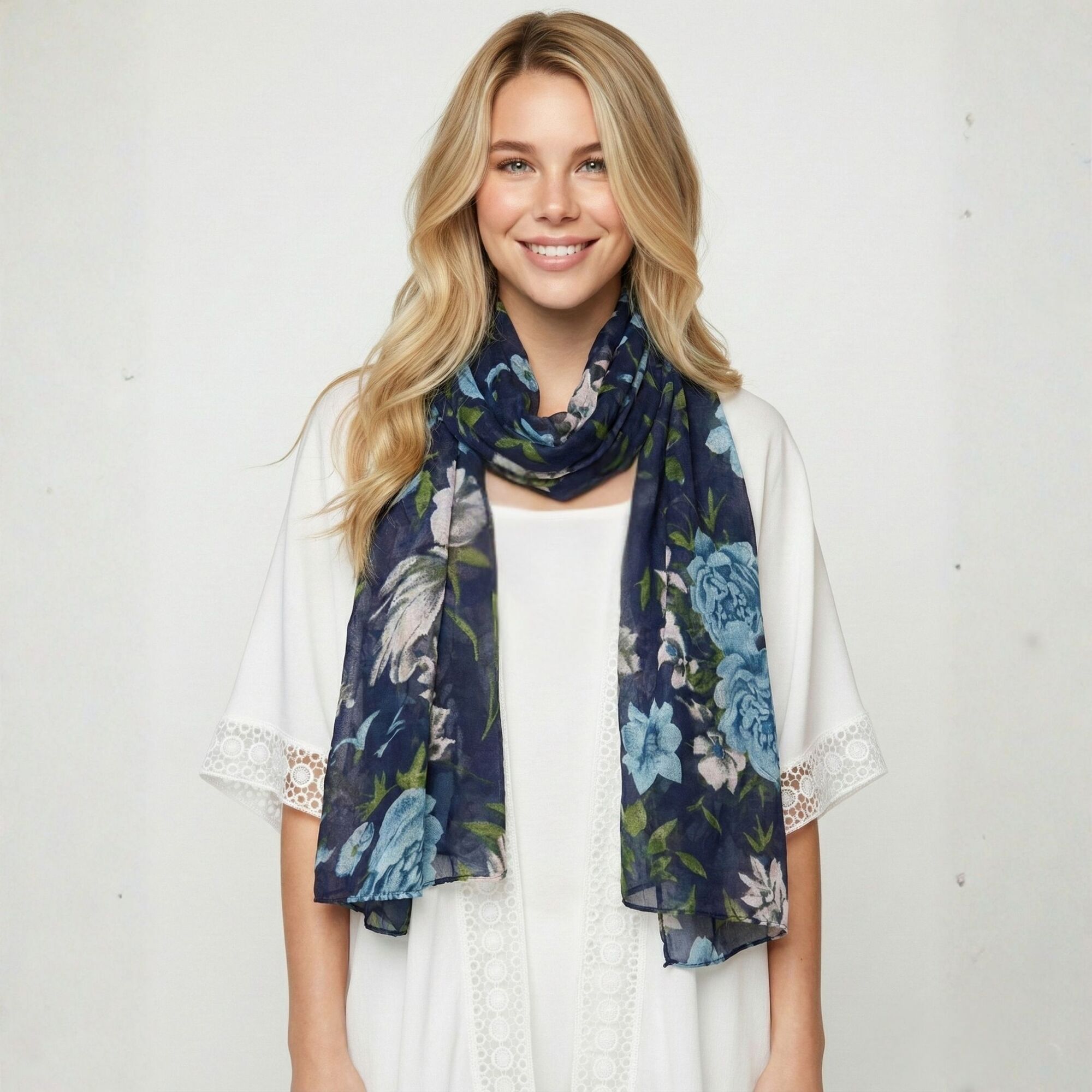 Taylor Hill Peony Rose Garden Scarf