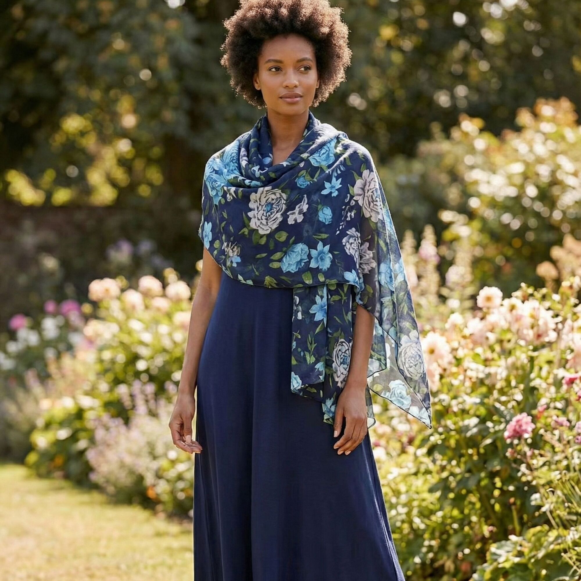 Taylor Hill Peony Rose Garden Scarf