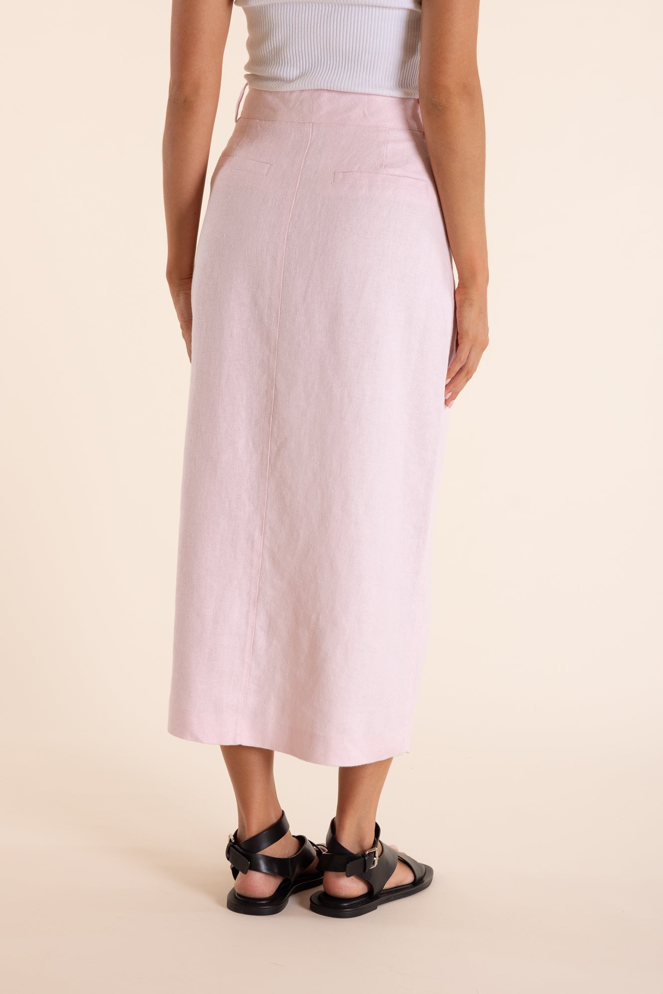 Two T's Midi Skirt - Pink Rose