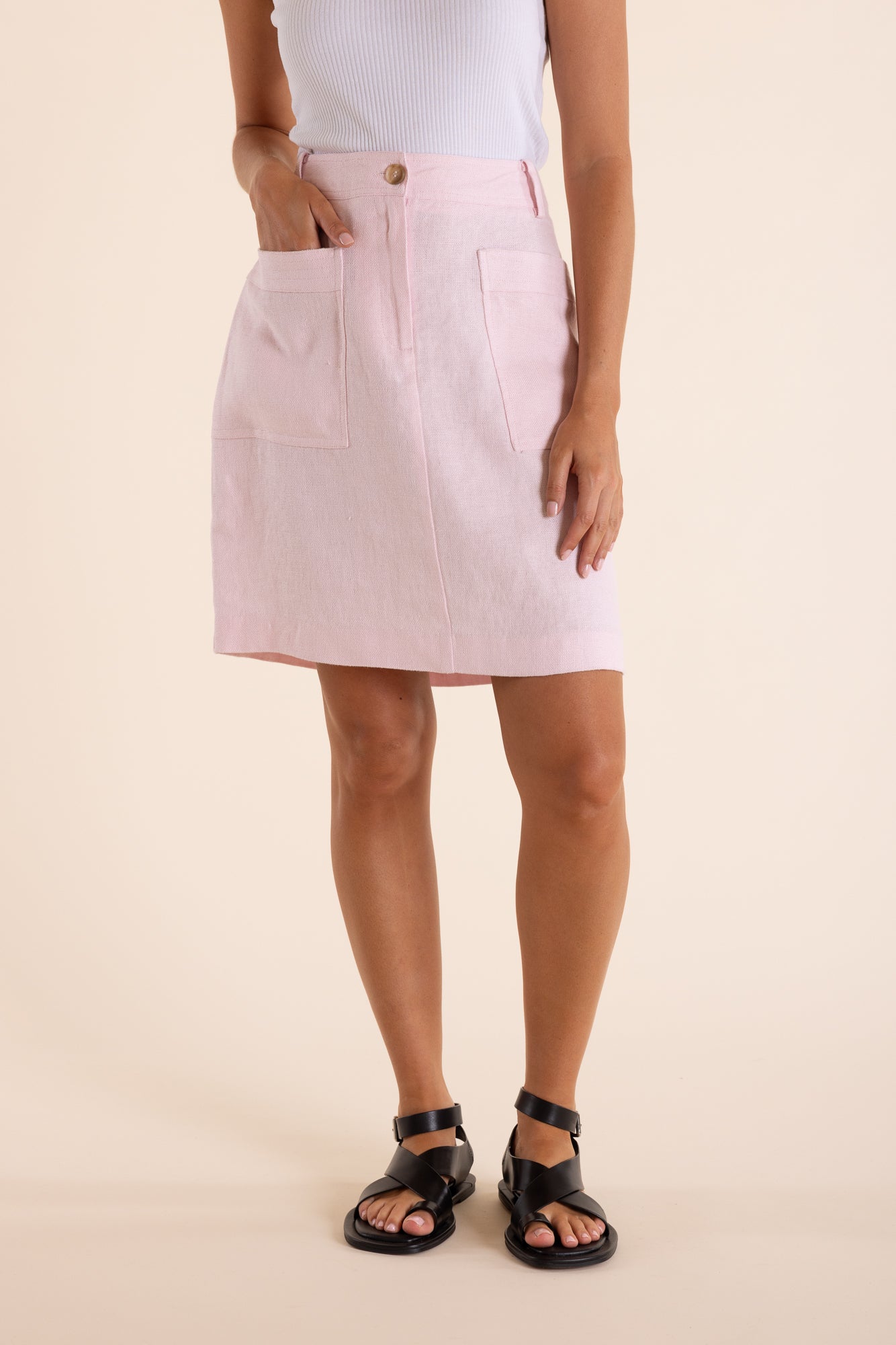 Two T's Mini Skirt - Pink Rose