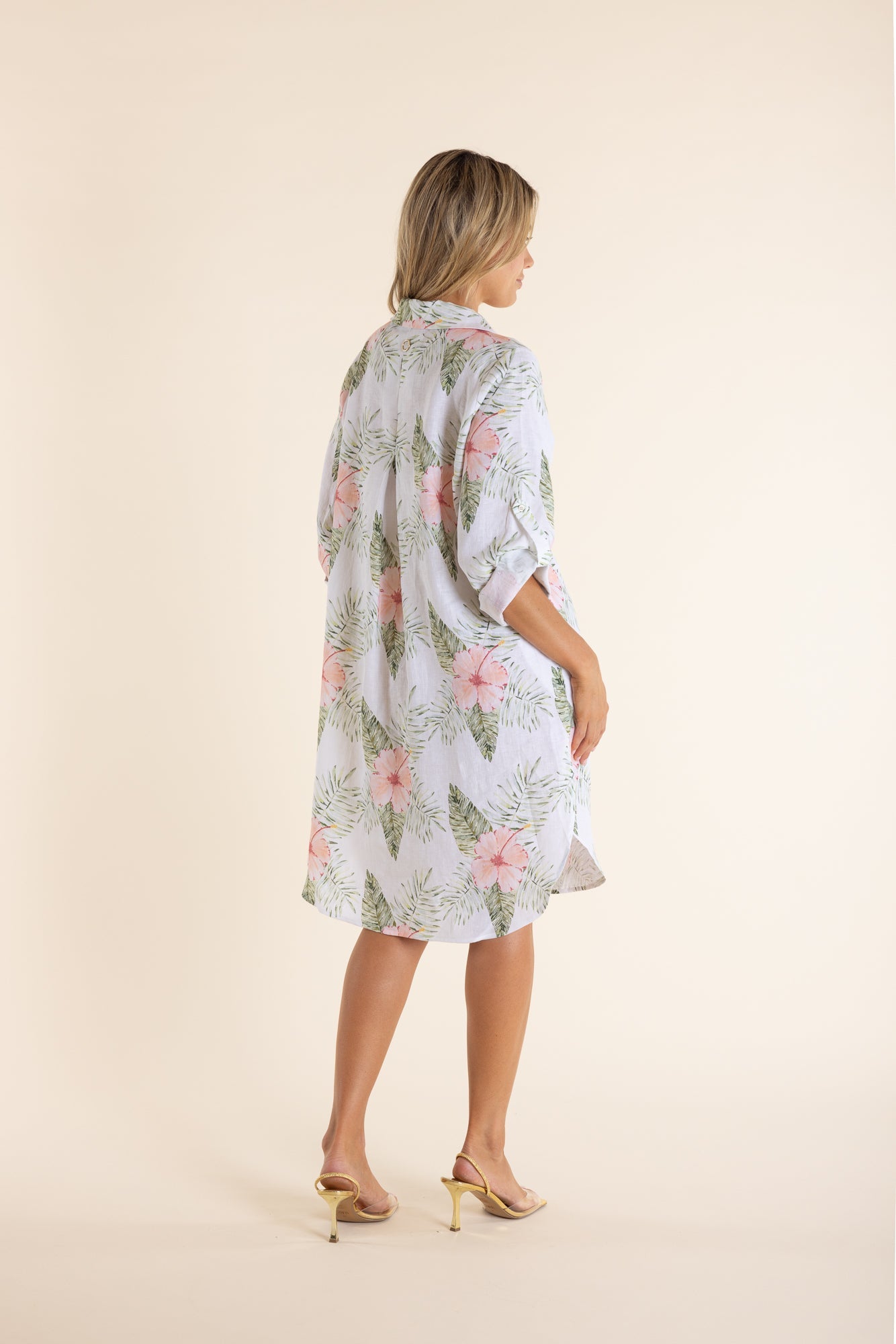 Two T's Tropical Print Shirt Dress