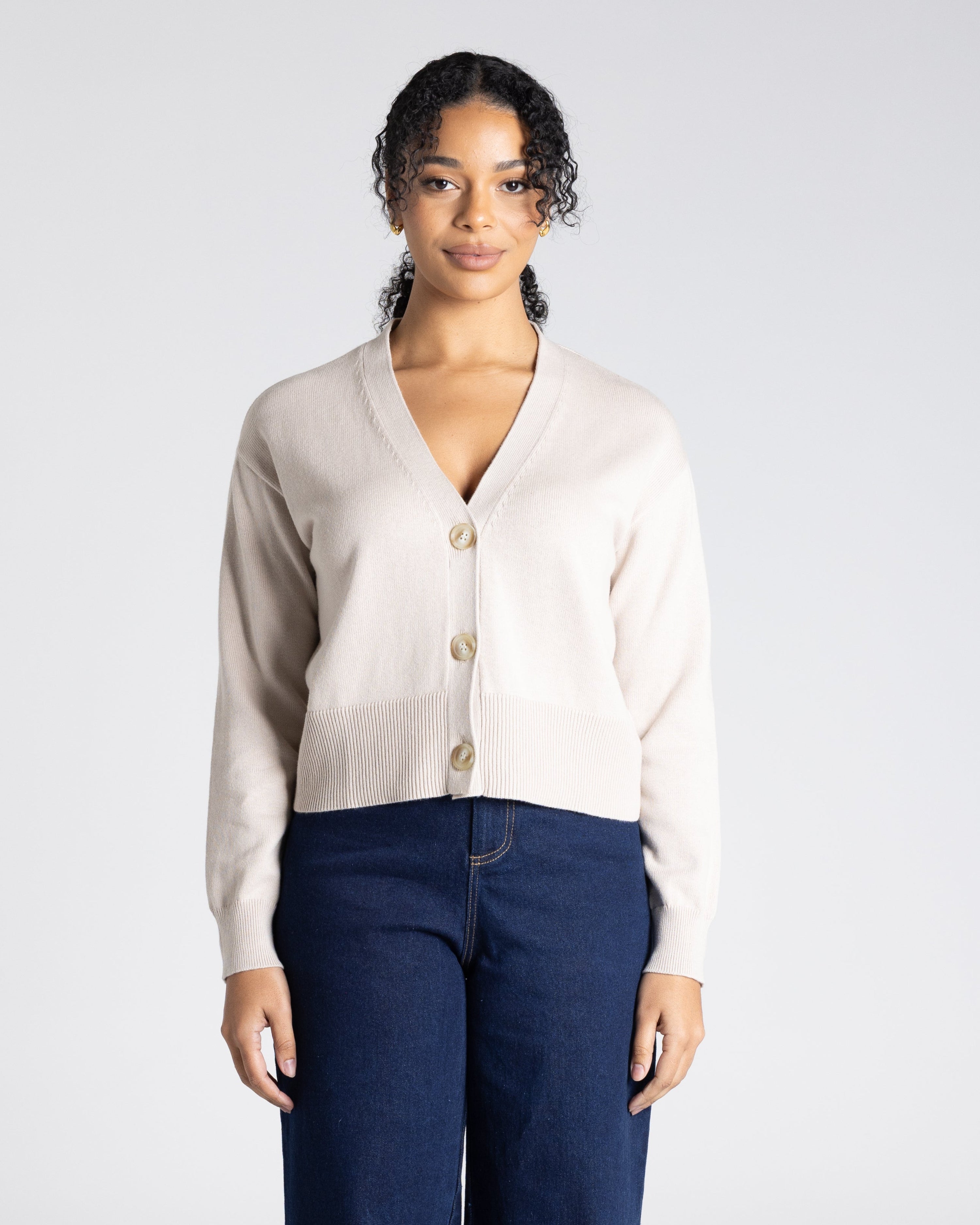 Two T's Knit cardigan - Oat