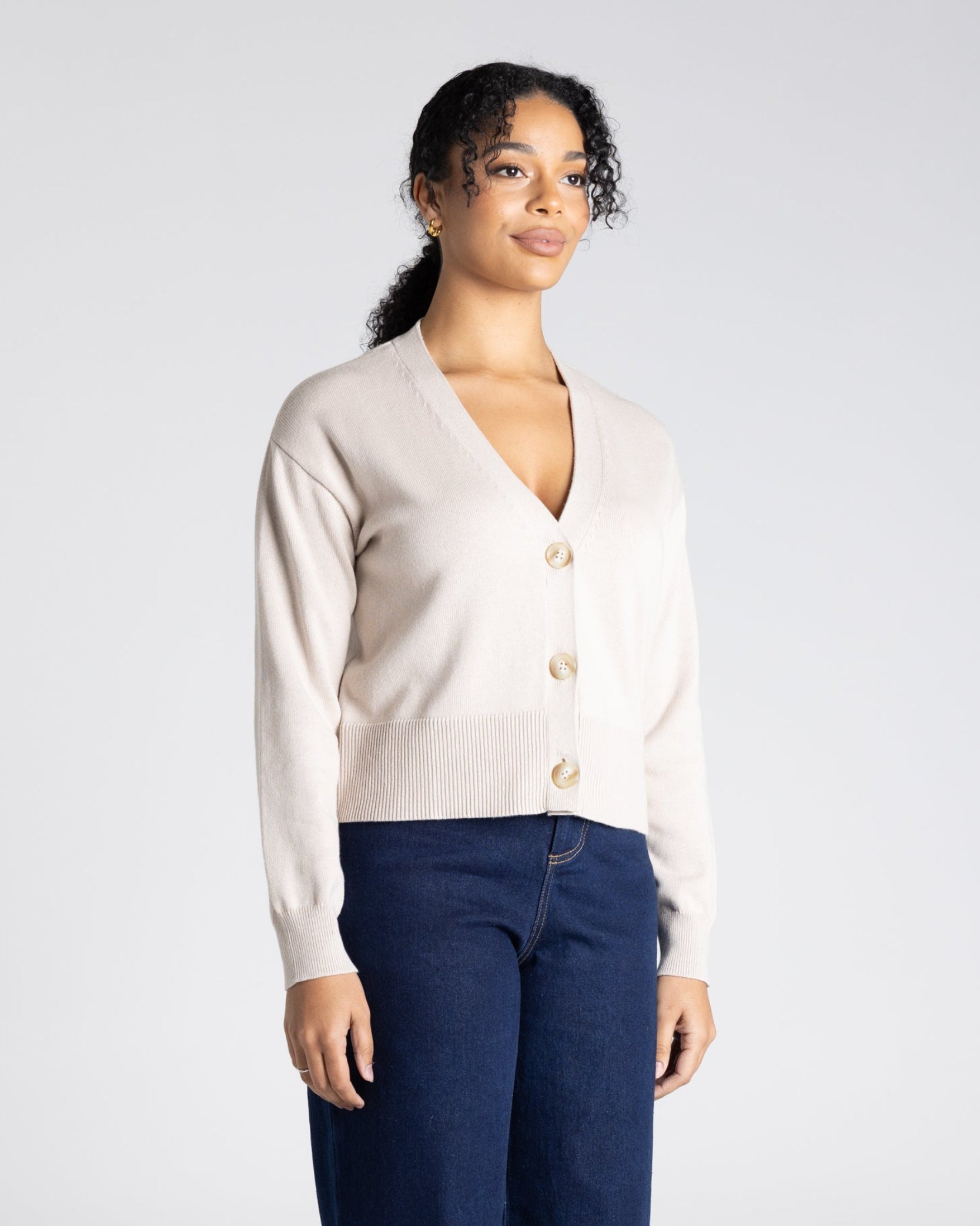 Two T's Knit cardigan - Oat