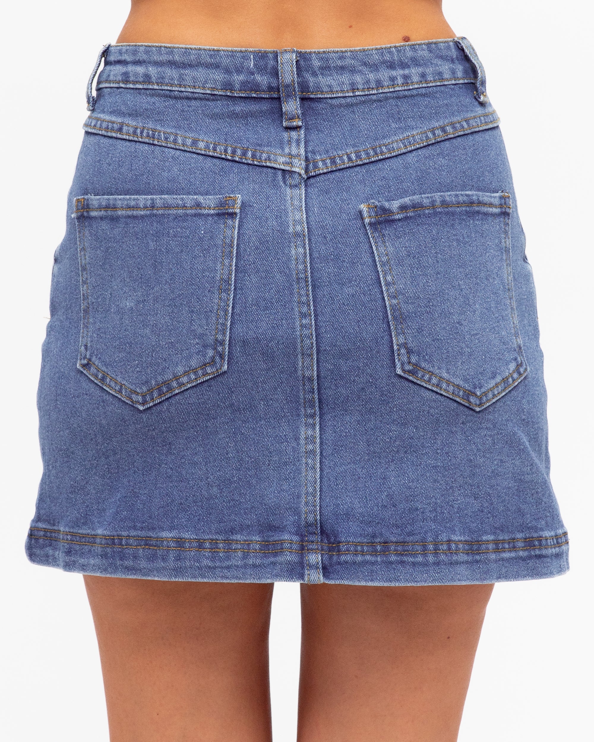 Ebby & I Denim Blue Short Skirt