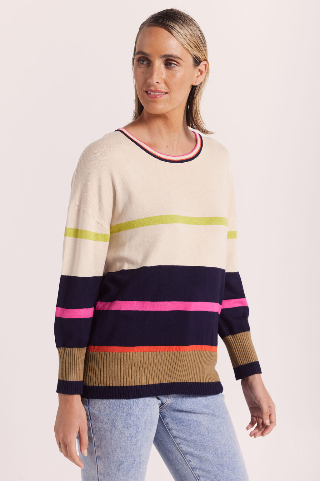 Wear Colour Multi Stripe Sweater