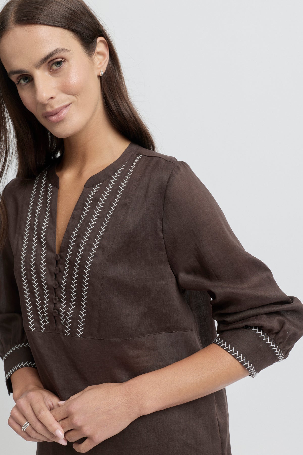 Yarra Trail Grace Blouse - Coco