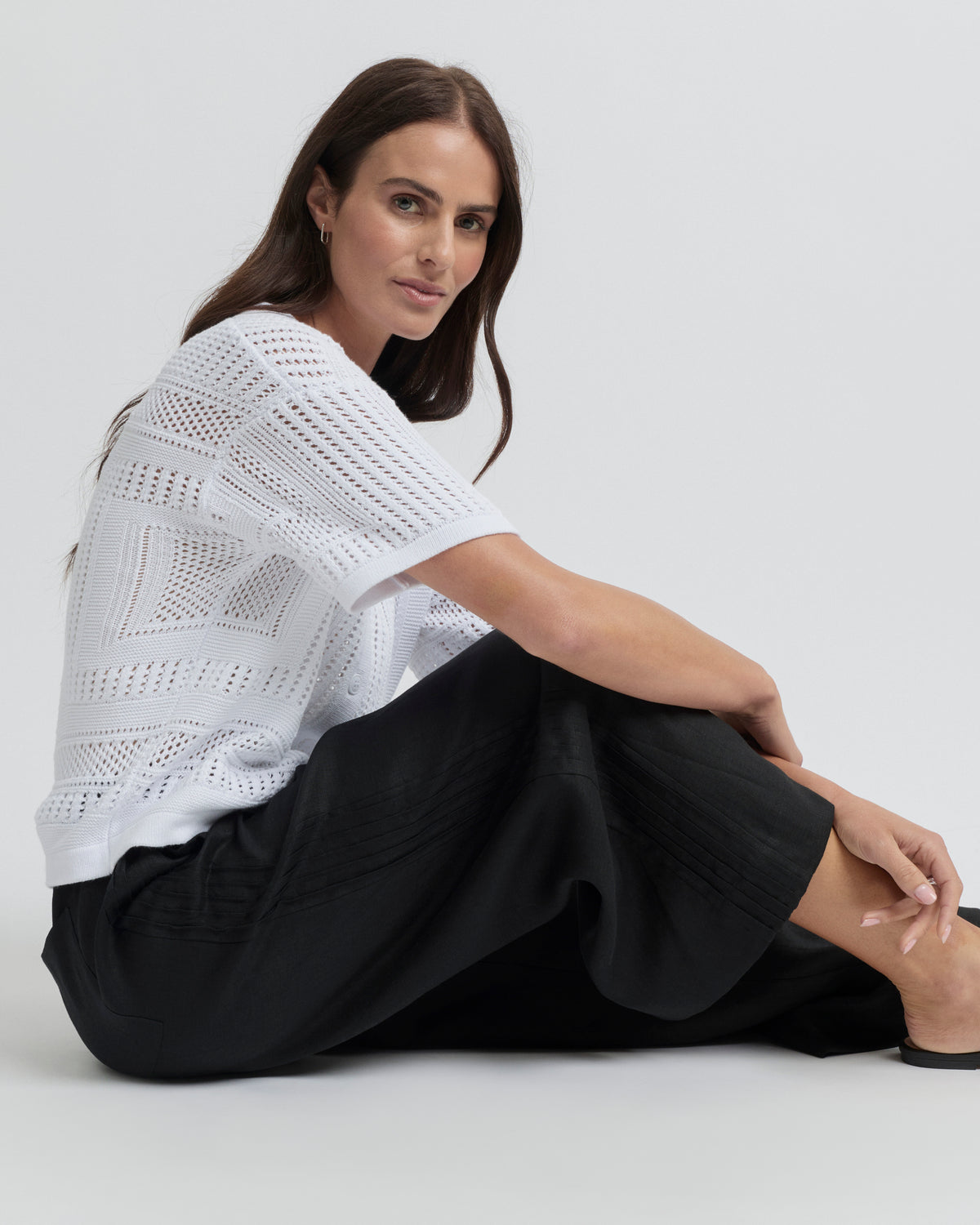 Yarra Trail Tirari Pintuck Pant - Black