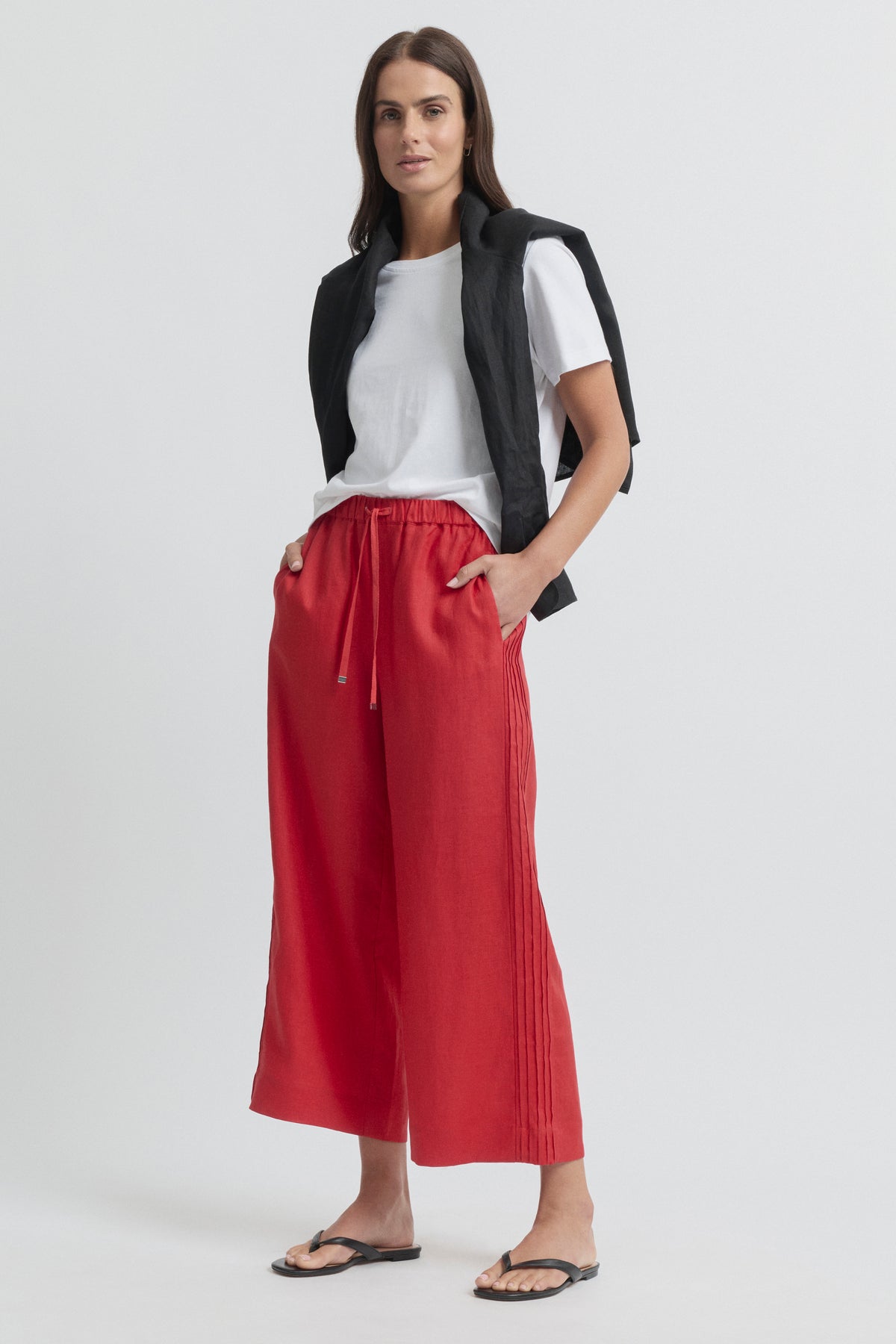 Yarra Trail Tirari Pintuck Pant - Chilli