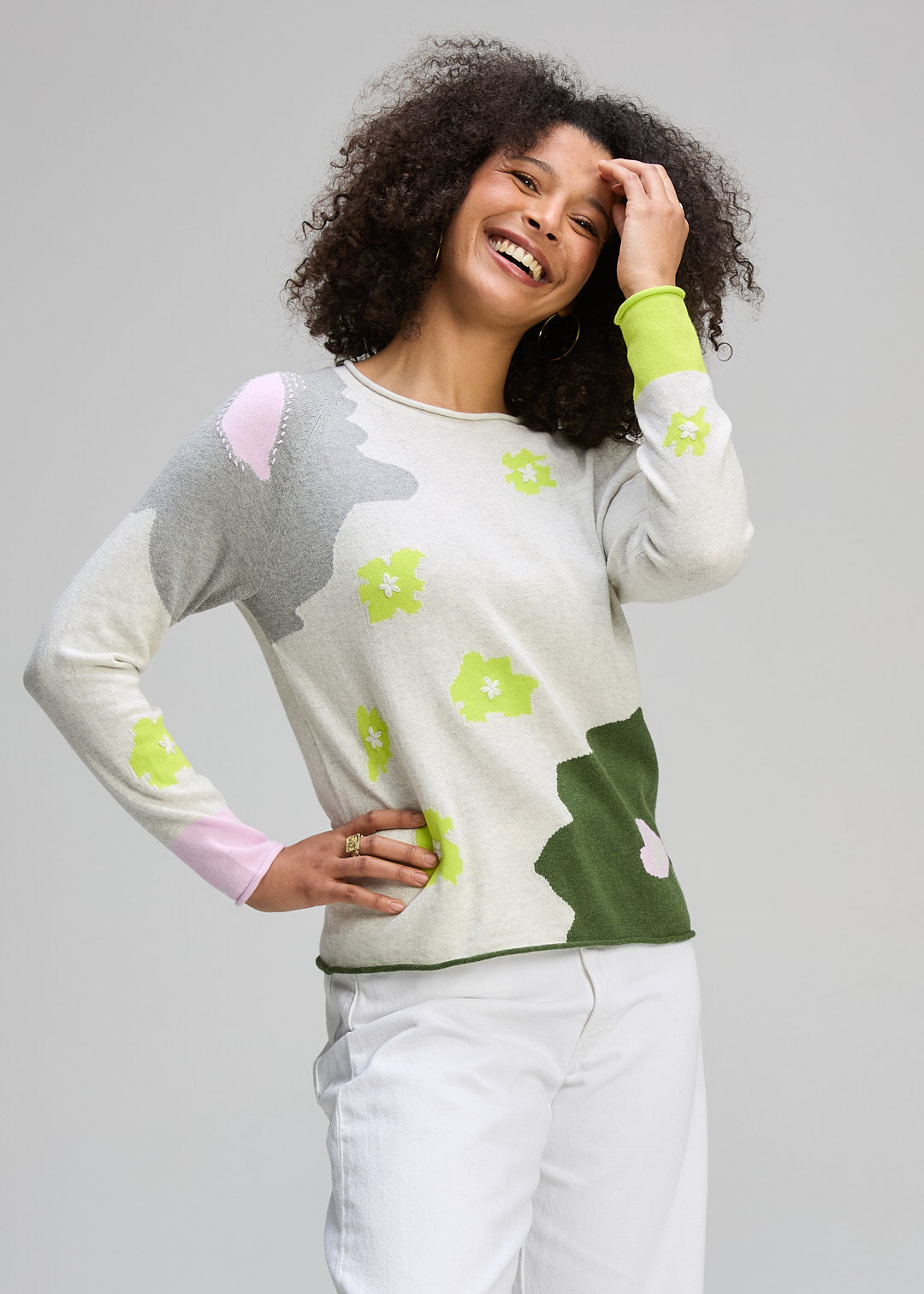 Zaket & Plover Petal Play Jumper - Ice