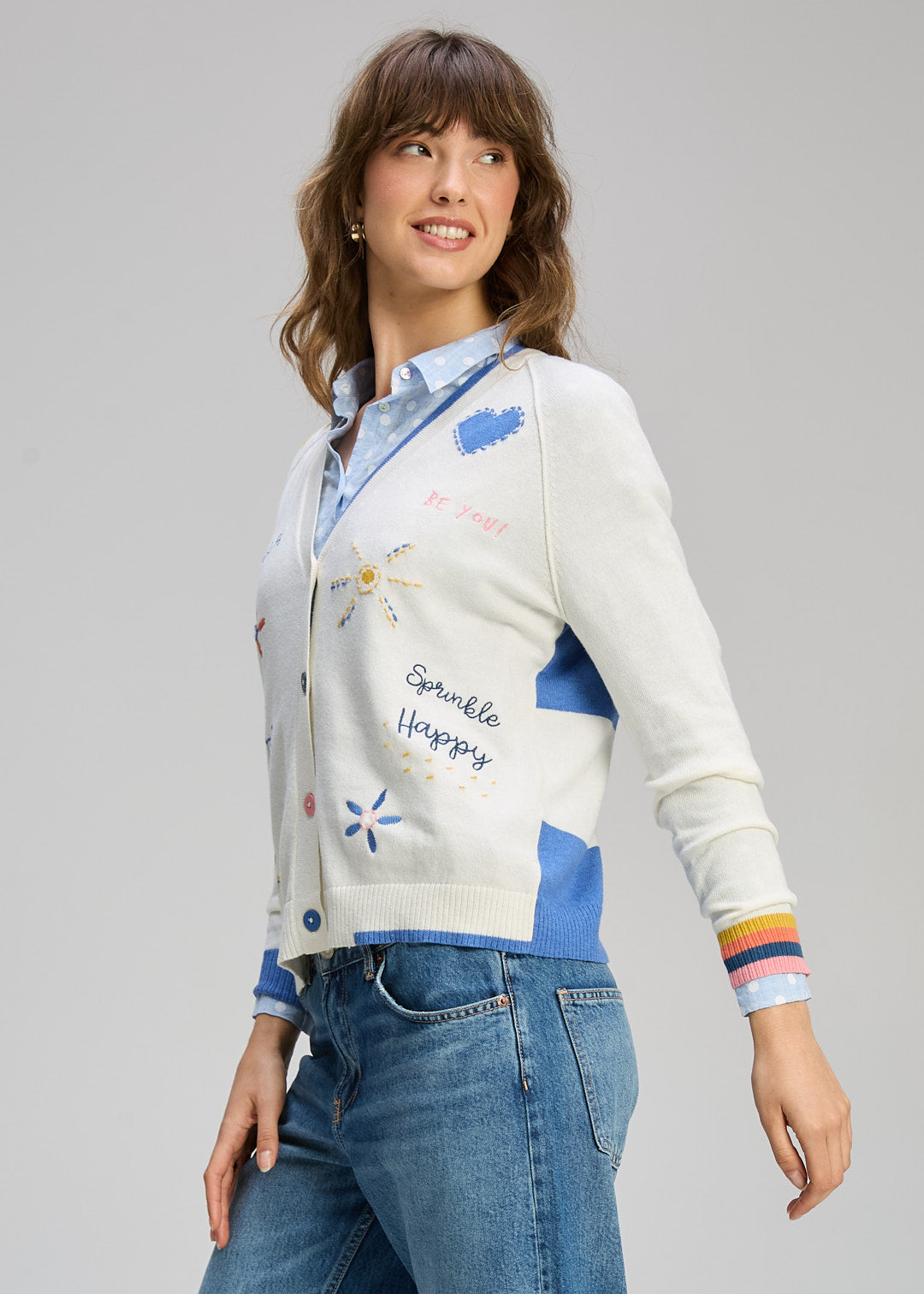 Zaket & Plover Good Energy Cardi - Winter White