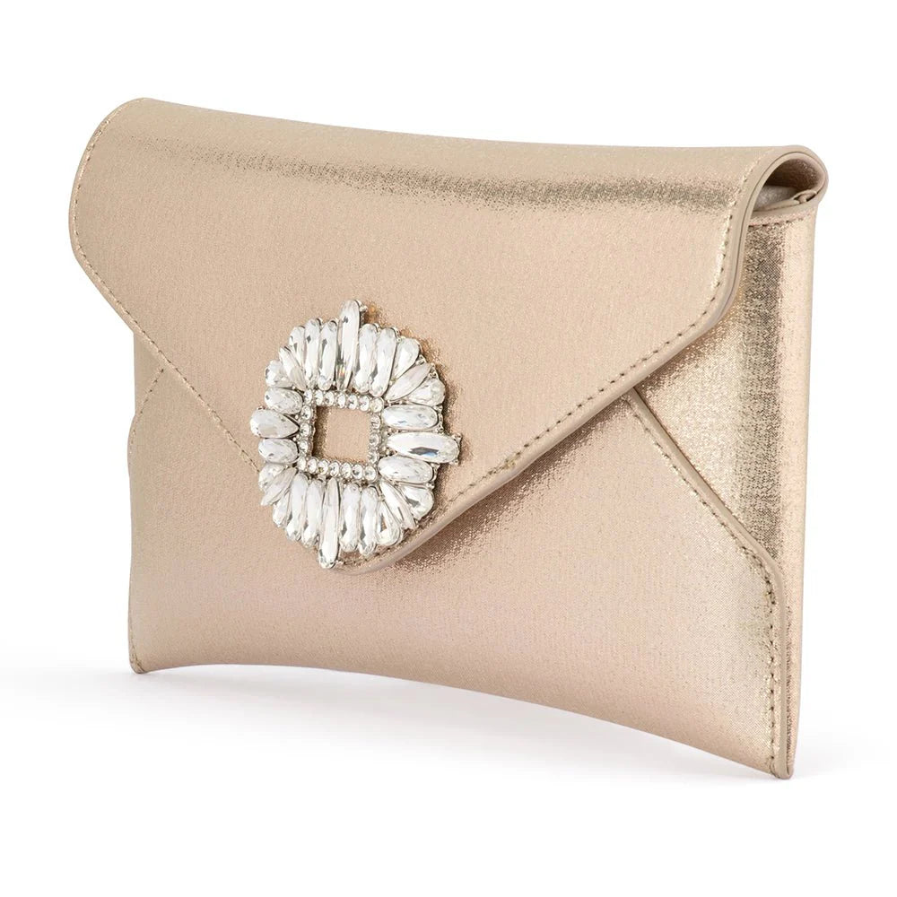 Olga Berg ANTONIA Envelope Clutch - Champagne