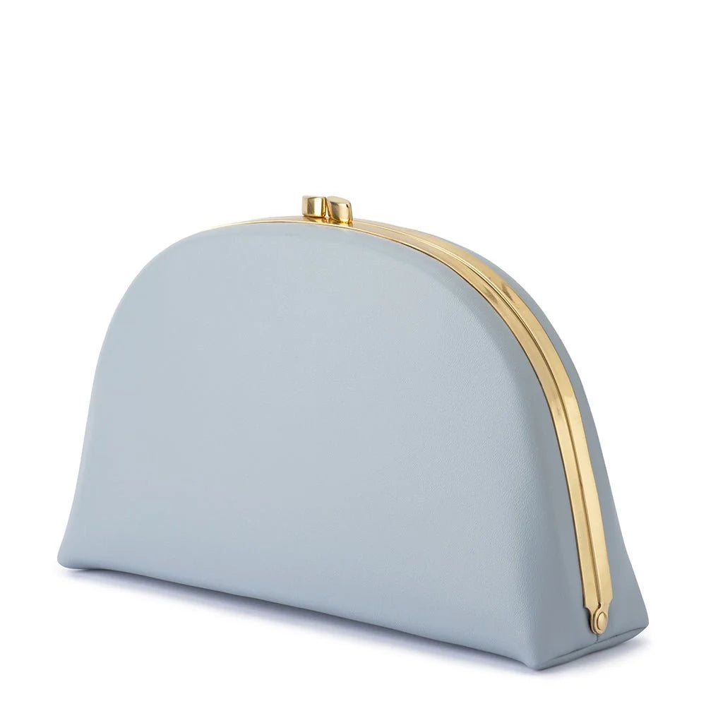 Olga Berg CELESTE Curved Clutch - Blue