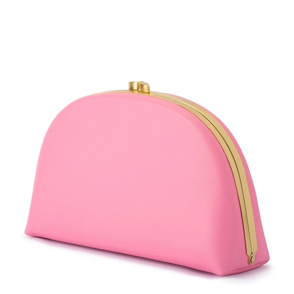 Olga Berg CELESTE Curved Clutch - Pink