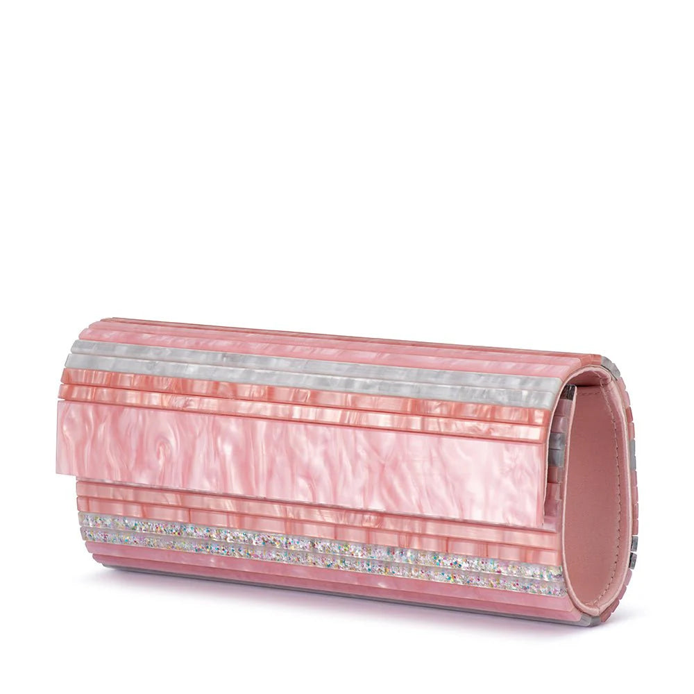 Olga Berg CLARA Acrylic Clutch - Blush