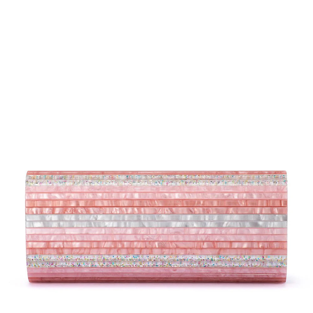 Olga Berg CLARA Acrylic Clutch - Blush