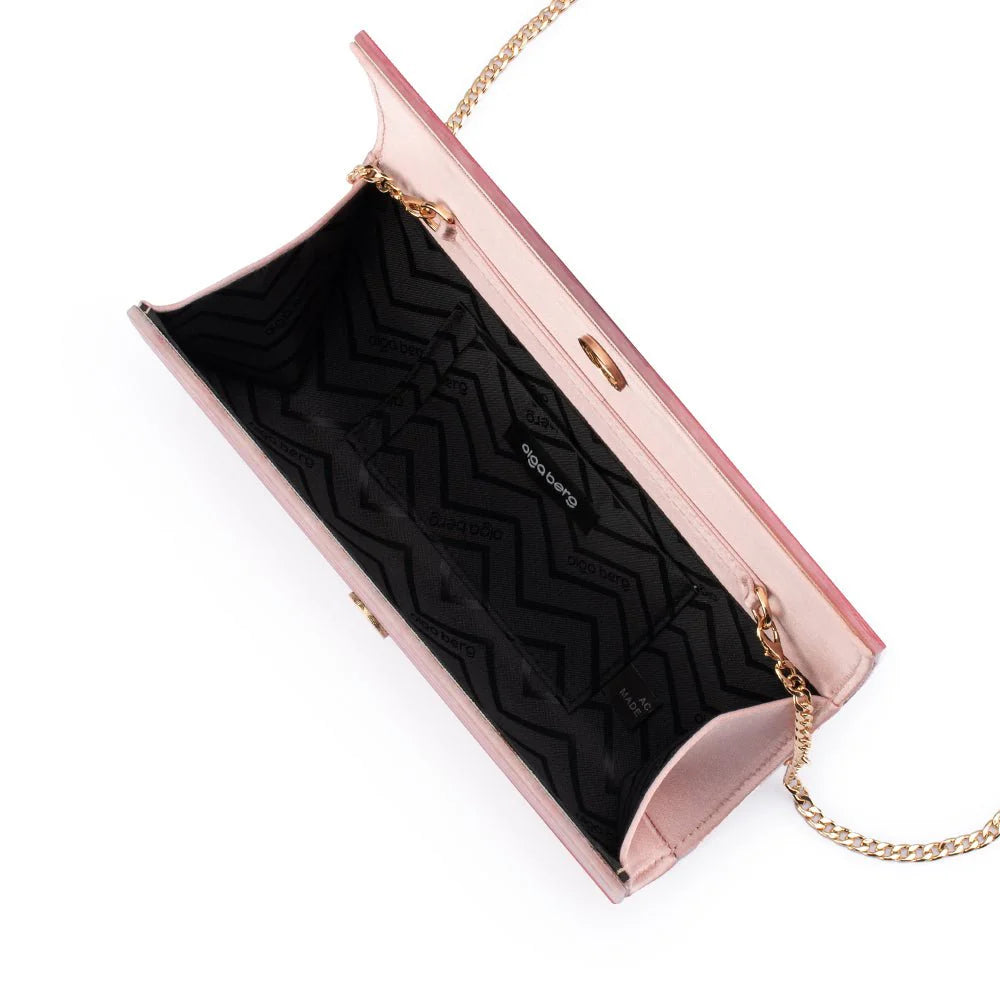 Olga Berg CLARA Acrylic Clutch - Blush