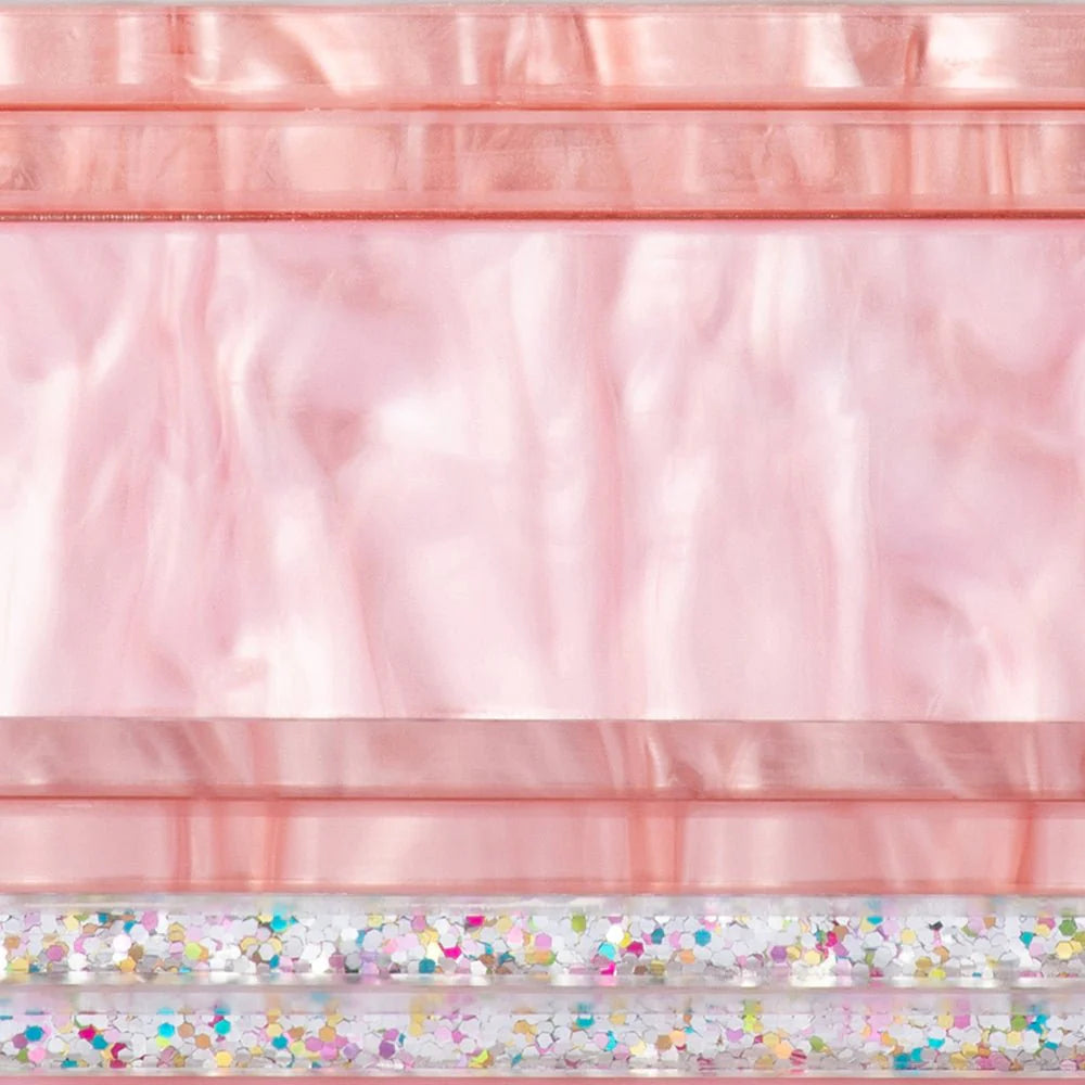 Olga Berg CLARA Acrylic Clutch - Blush