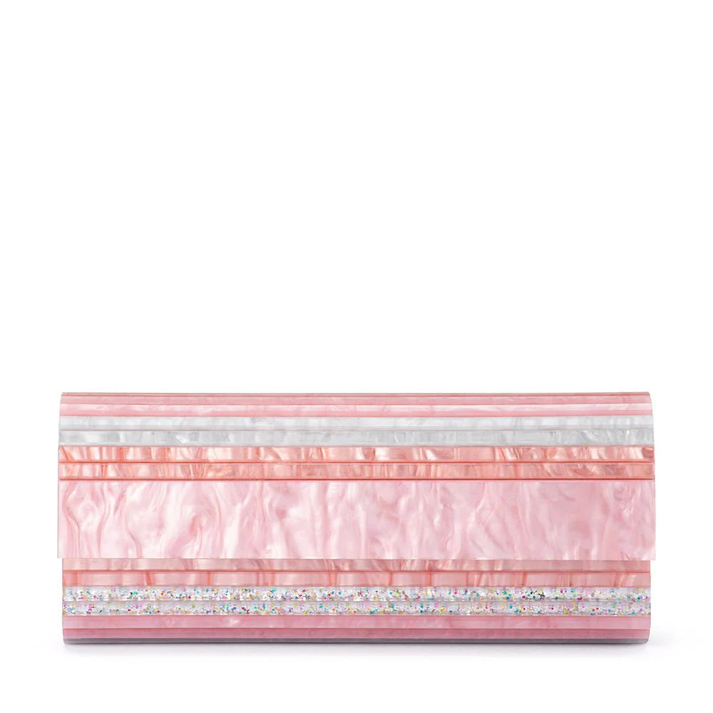 Olga Berg CLARA Acrylic Clutch - Blush