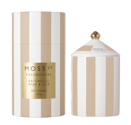 Moss St Patchouli, Pear & Oud Ceramic Candle 360g