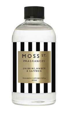Moss St Jasmine, Amber & Saffron Diffuser Refill 500ml