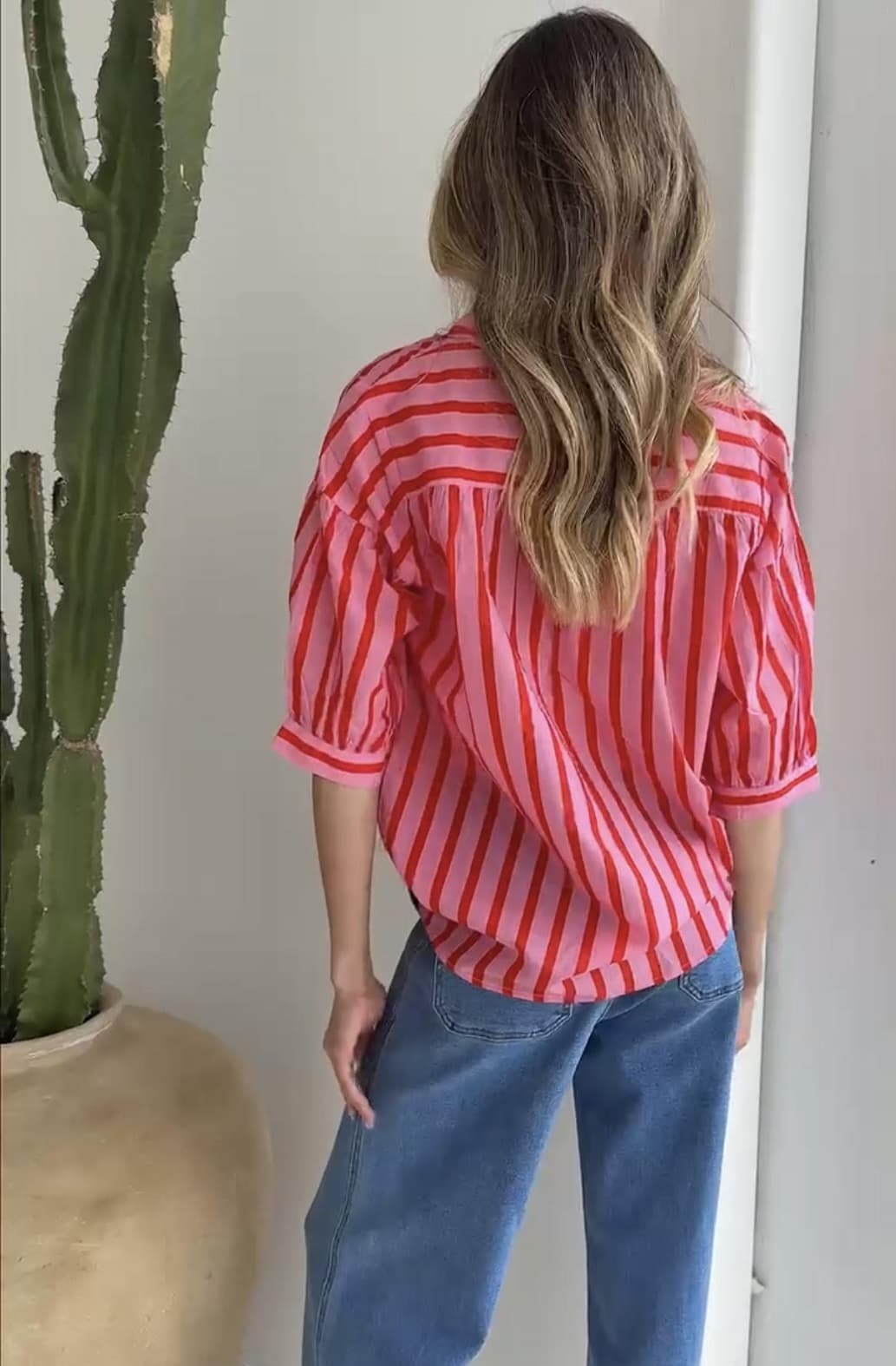 White Poetry Candy Stripe Blouse