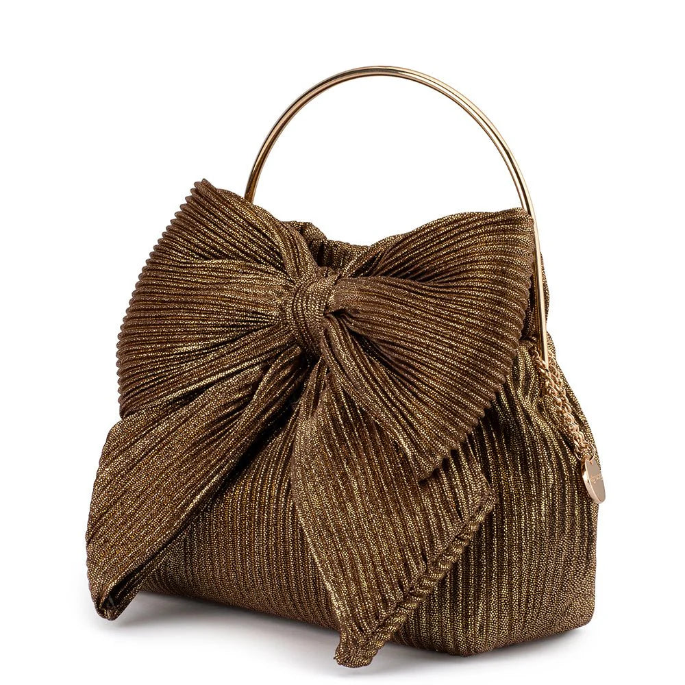 Olga Berg ELISE Pleated Top Handle - Bronze