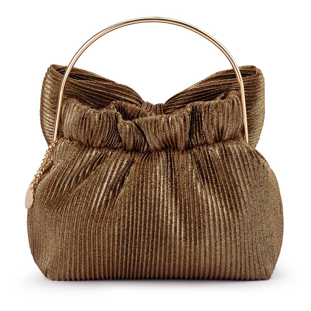 Olga Berg ELISE Pleated Top Handle - Bronze