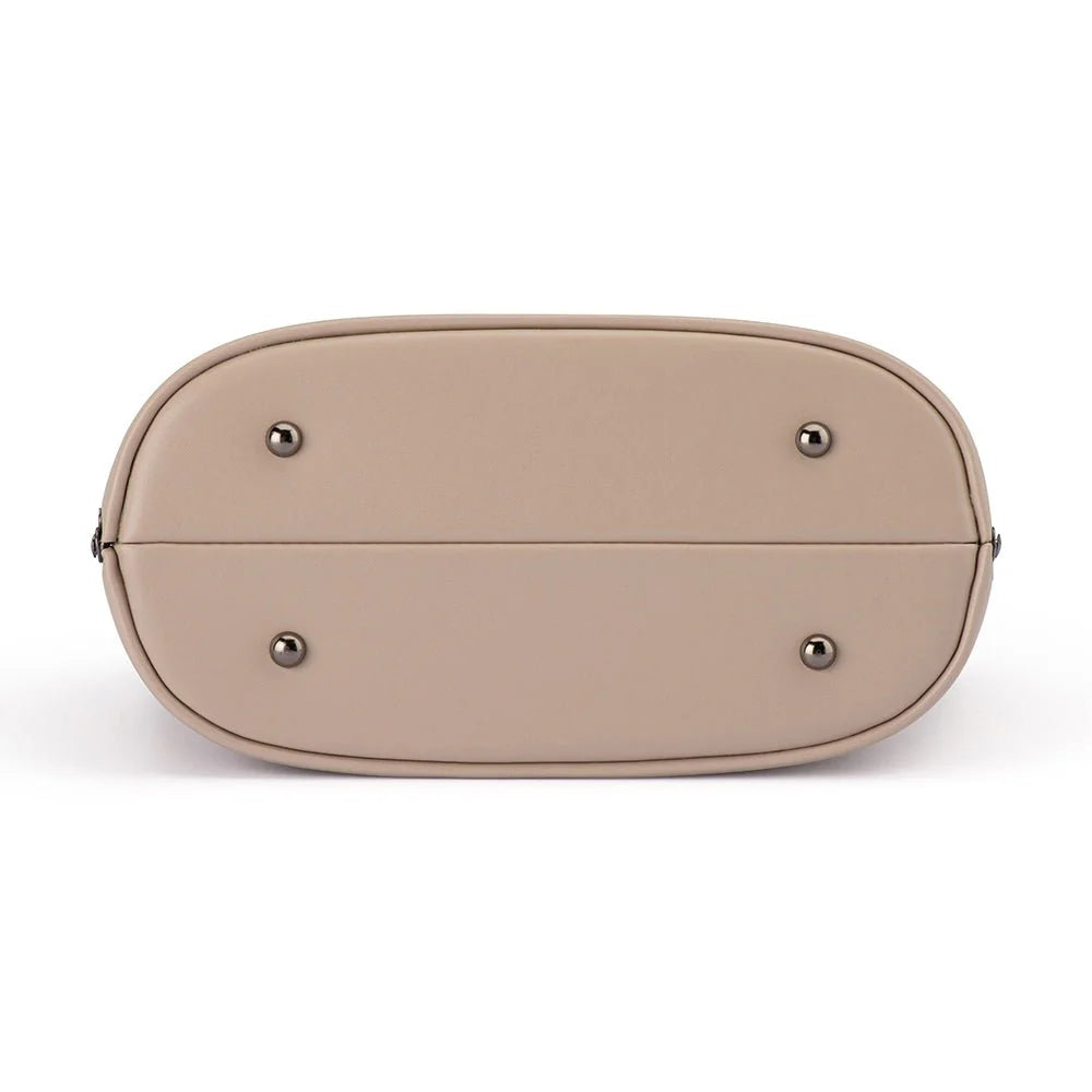 Olga Berg GRACE Embellished Frame Bag - Natural