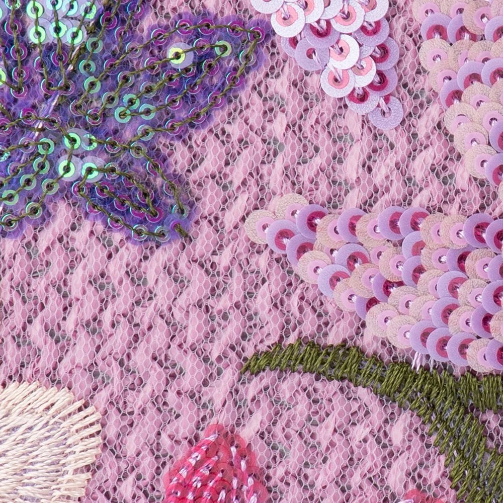 Olga Berg GRETA Floral Clutch - Lilac