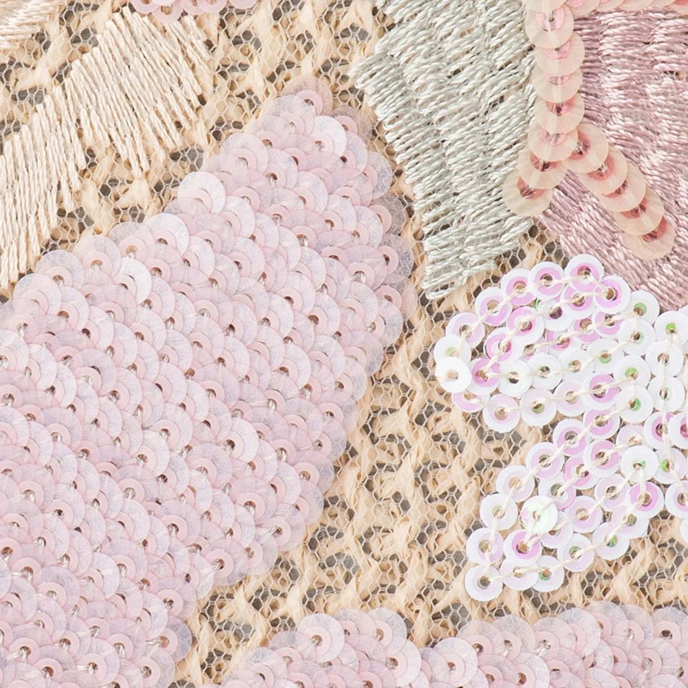 Olga Berg GRETA Floral Clutch - Blush
