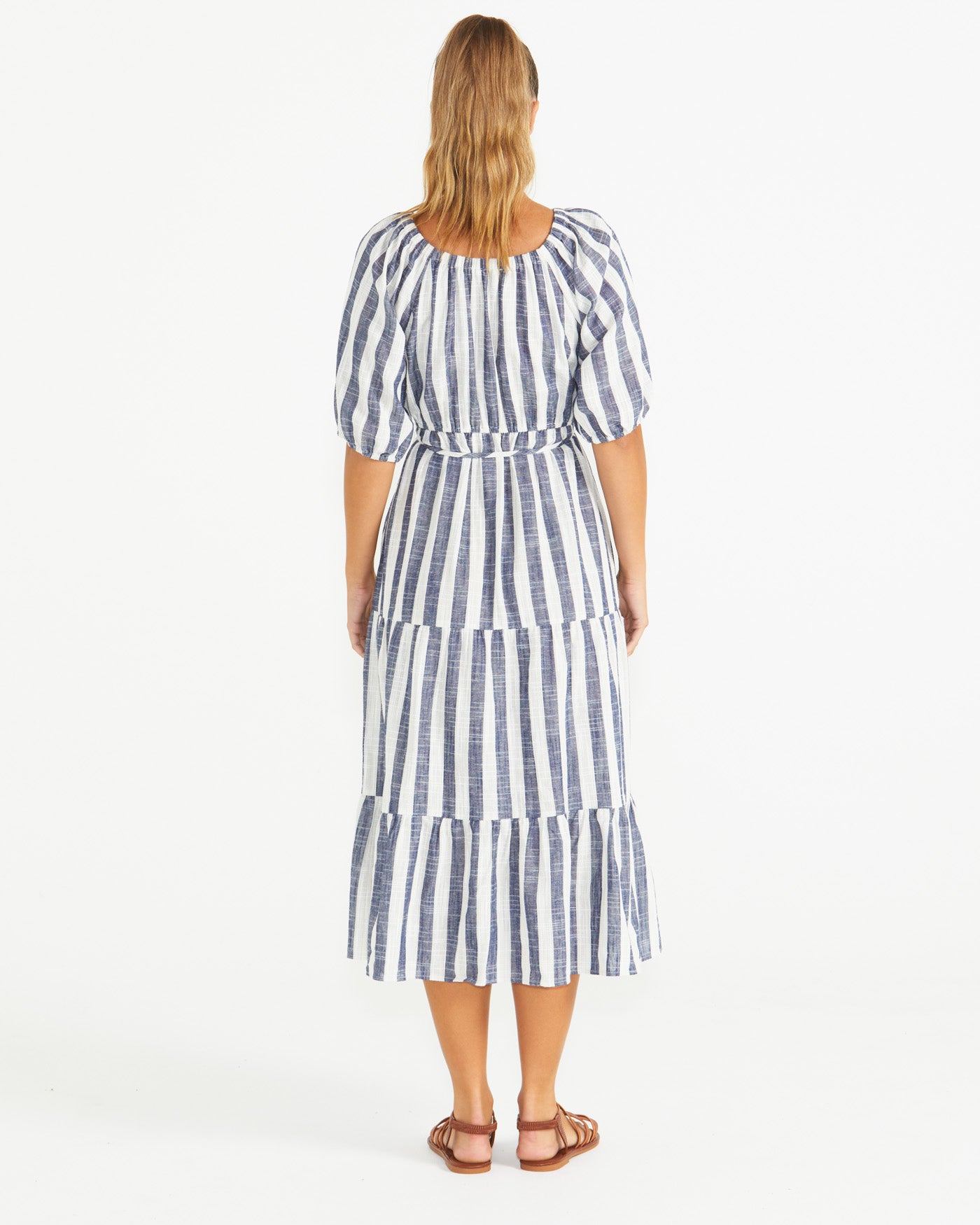 Sass Harley Midi Dress - Navy/White Stripe