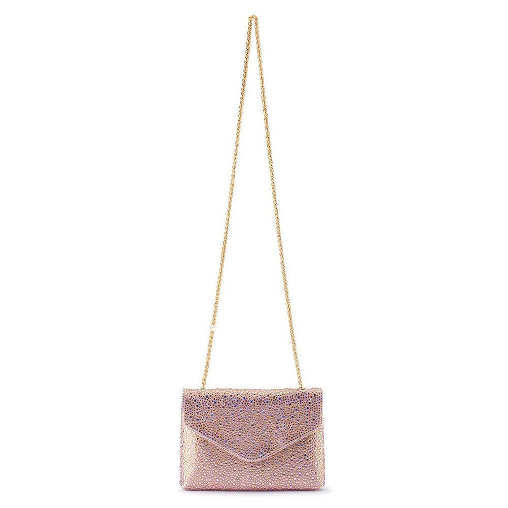Olga Berg HATTIE Crystal Shoulder Bag - Peach