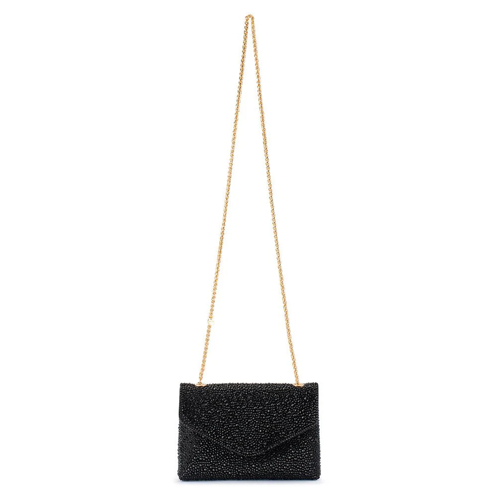 Olga Berg HATTIE Crystal Shoulder Bag - Black