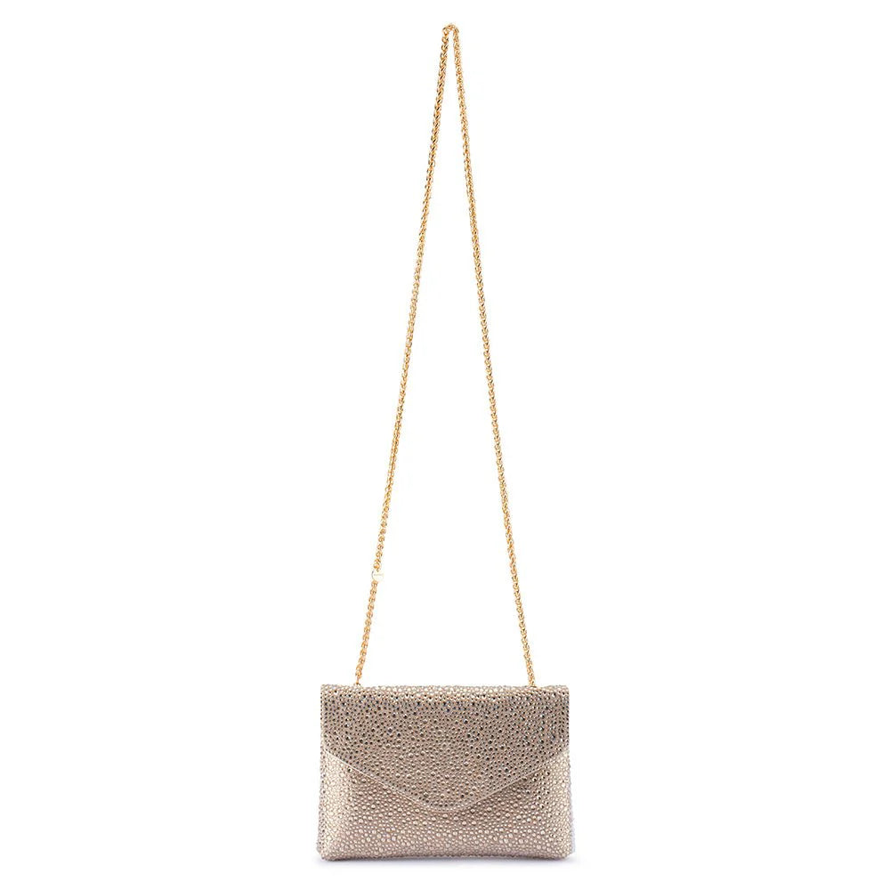 Olga Berg HATTIE Crystal Shoulder Bag - Champagne