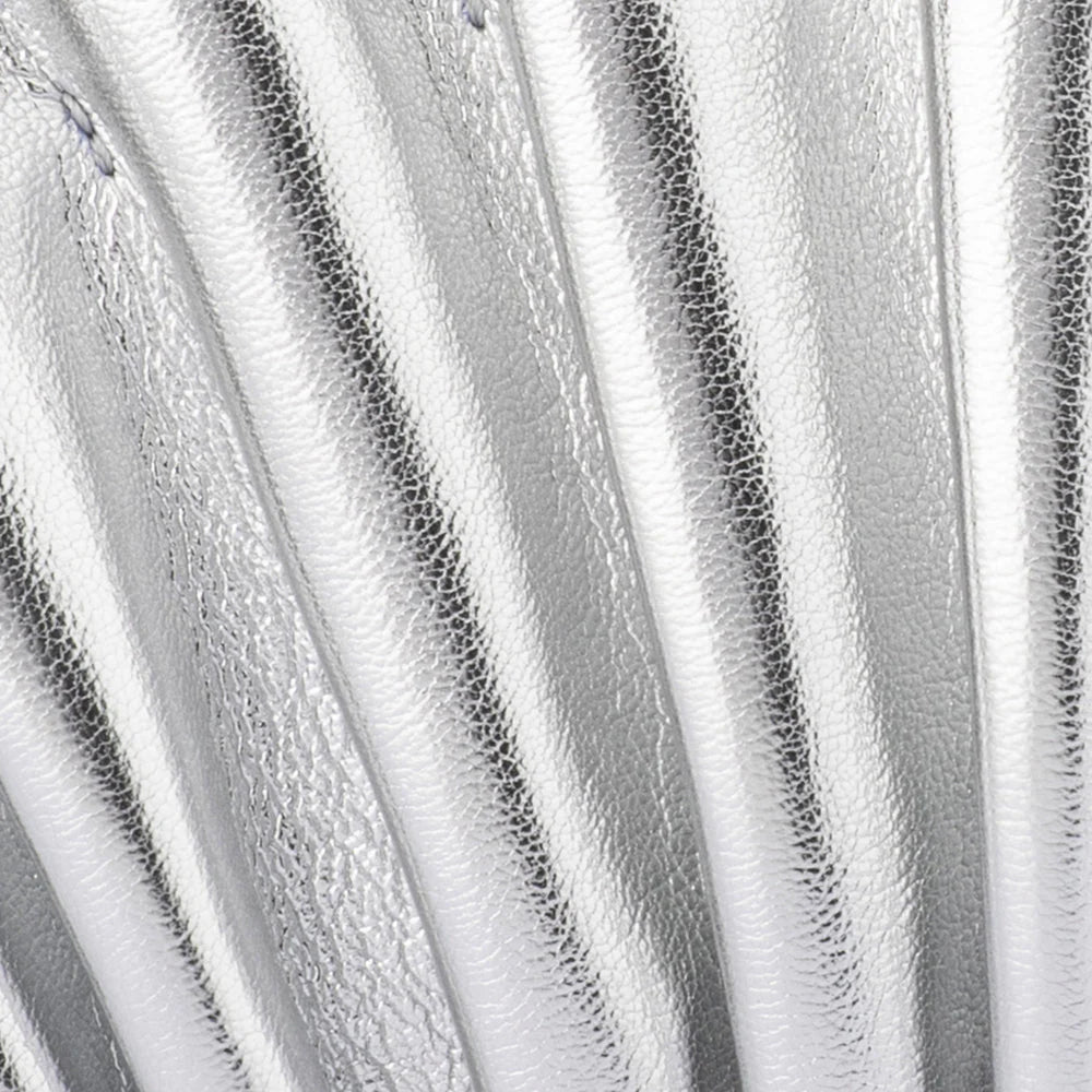 Olga Berg HOLLIE Pleated Clutch - Silver