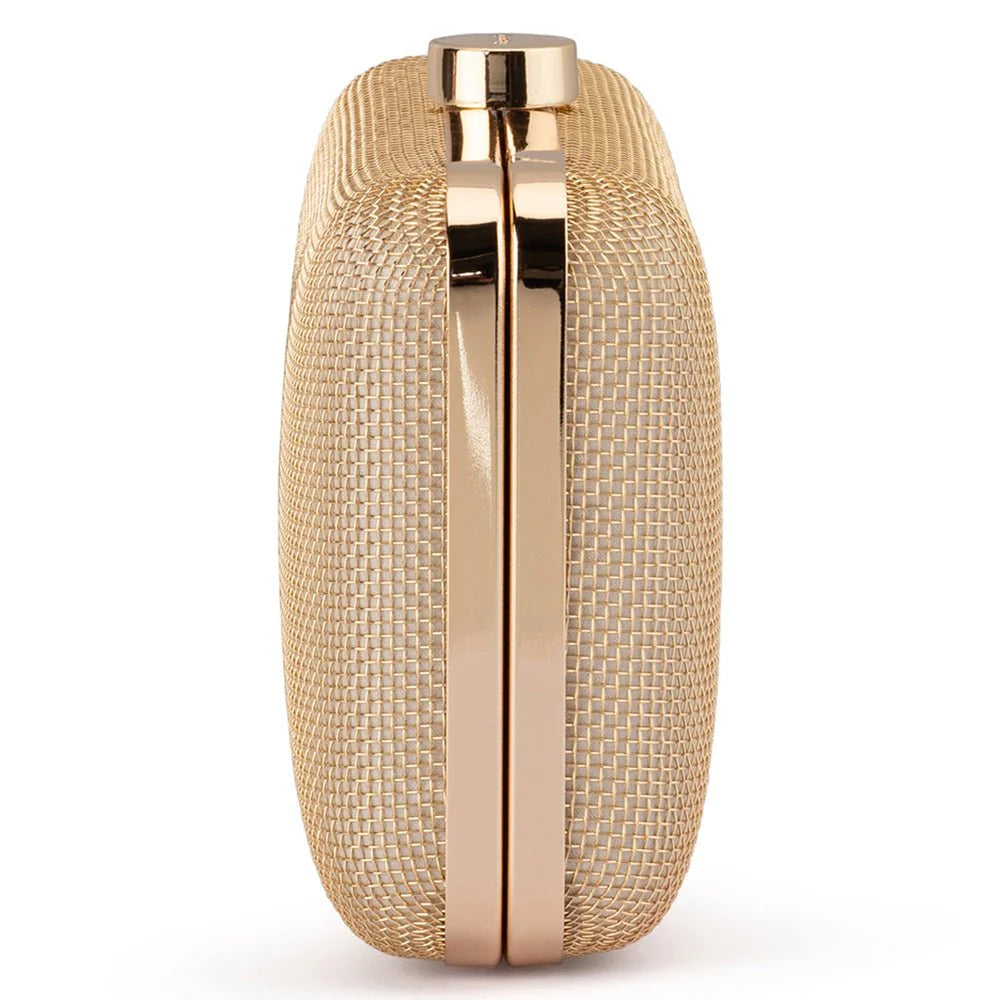 Olga Berg JEN Mesh Clutch - Gold