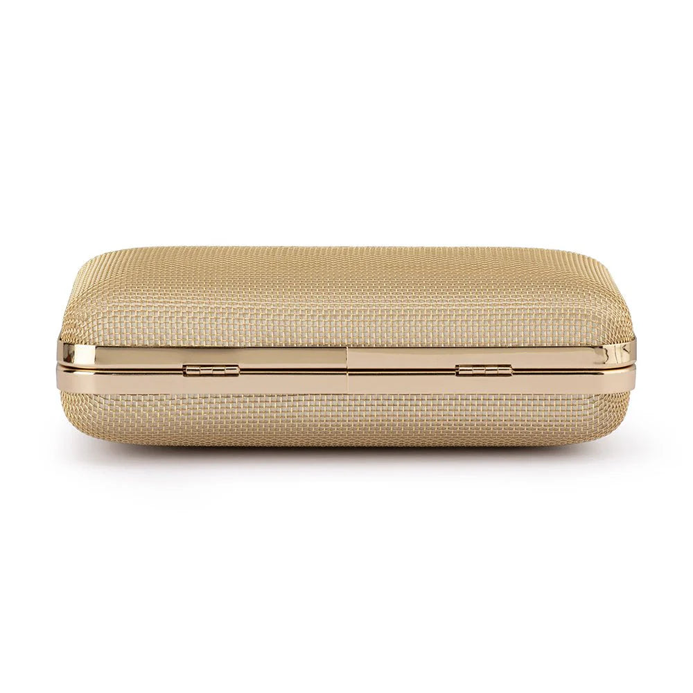 Olga Berg JEN Mesh Clutch - Gold