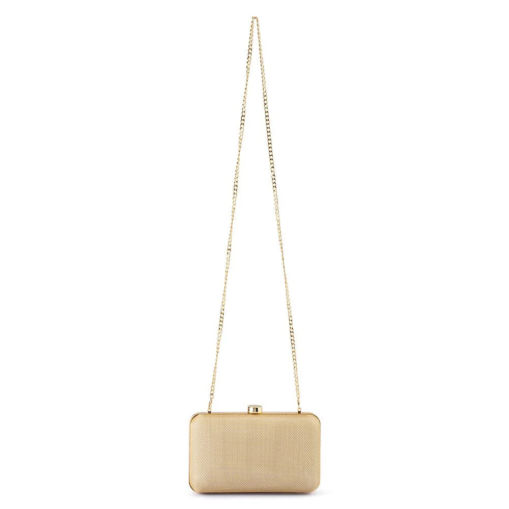 Olga Berg JEN Mesh Clutch - Gold
