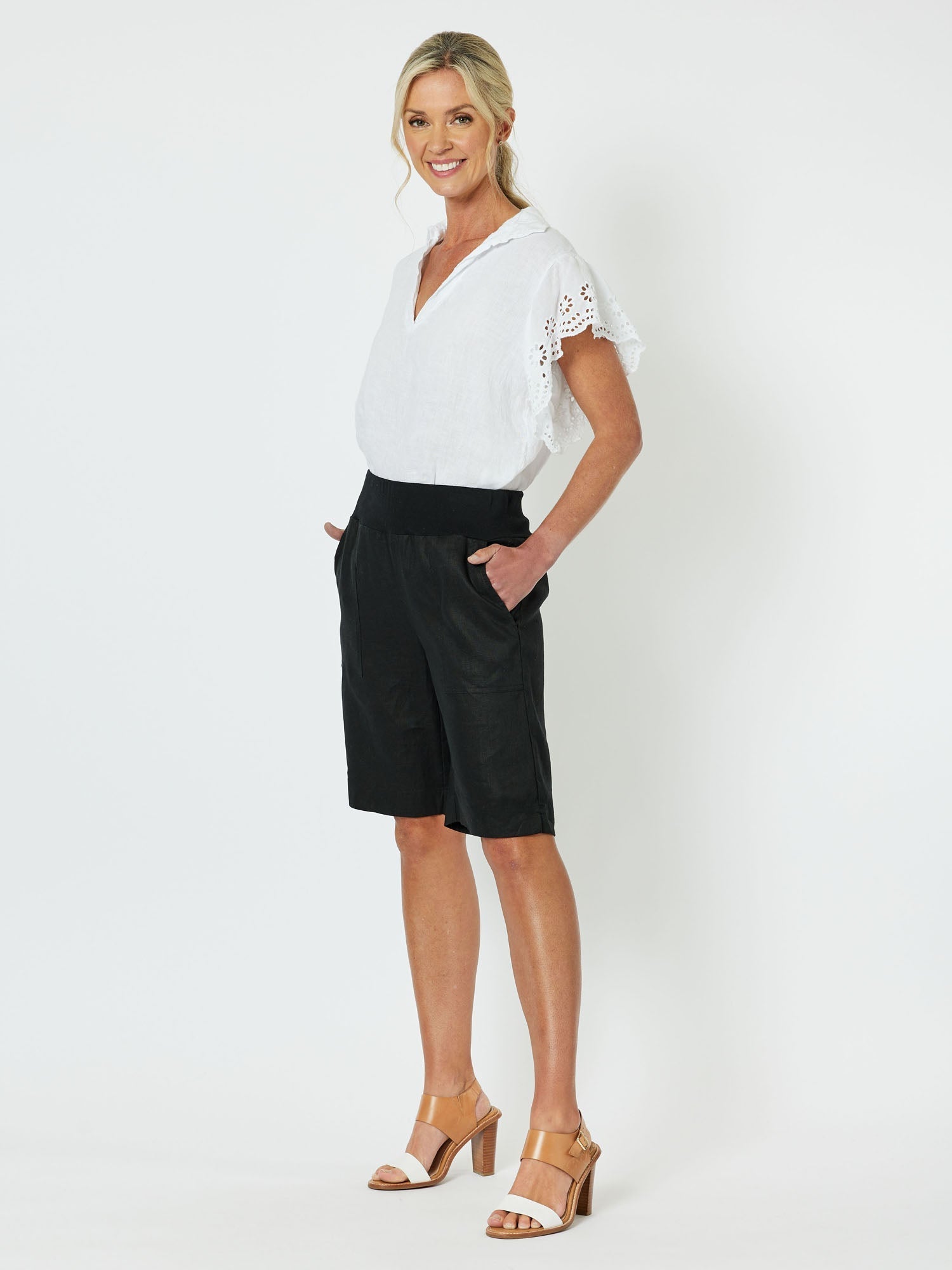 Gordon Smith Jordan Linen Short - Black