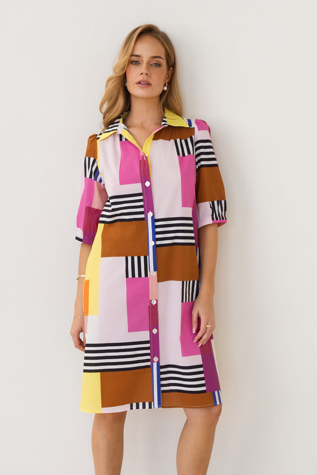 Kaleido Shirt Dress - Geo Art Print