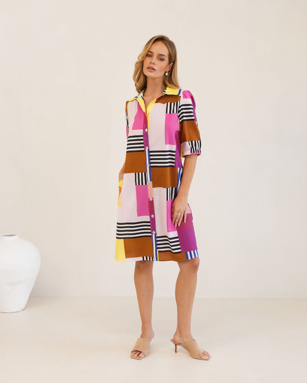 Kaleido Shirt Dress - Geo Art Print