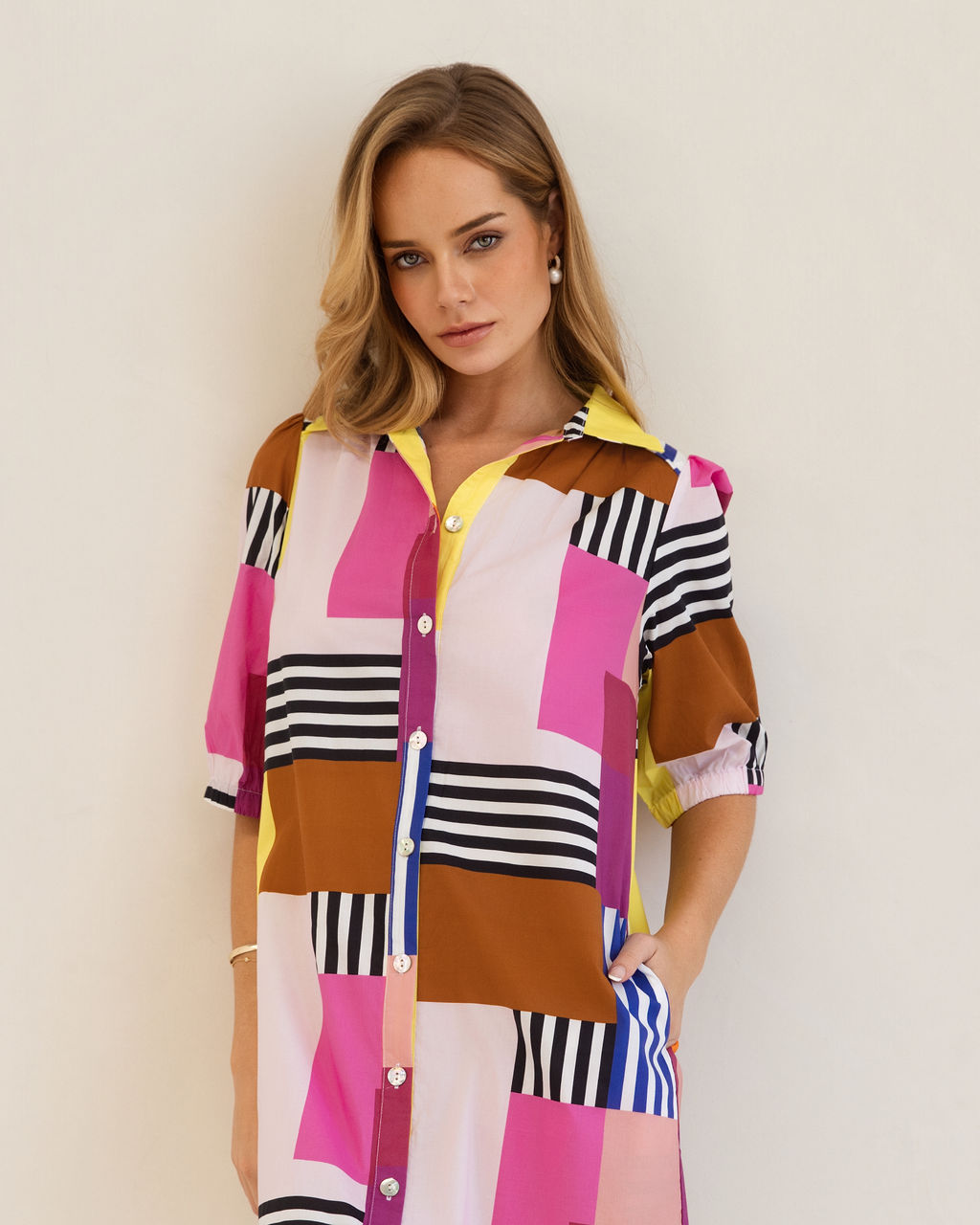 Kaleido Shirt Dress - Geo Art Print