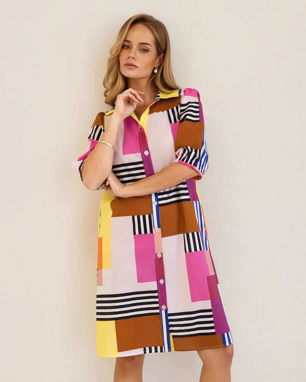 Kaleido Shirt Dress - Geo Art Print