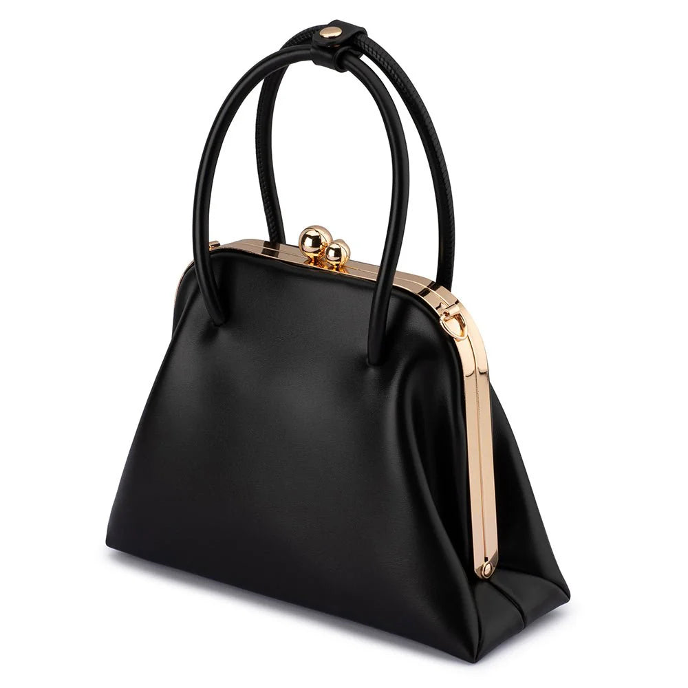 Olga Berg LEANDRA Top Handle Bag - Black