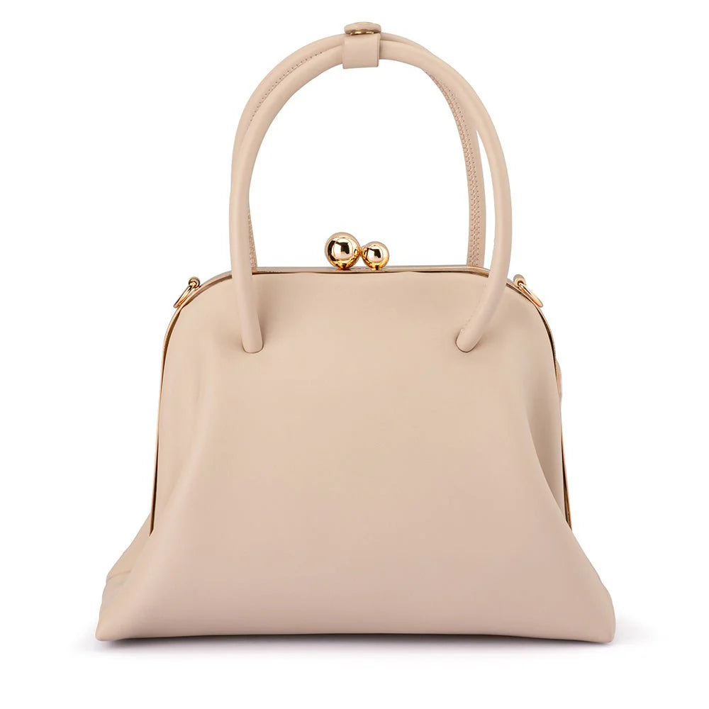 Olga Berg LEANDRA Top Handle Bag - Natural