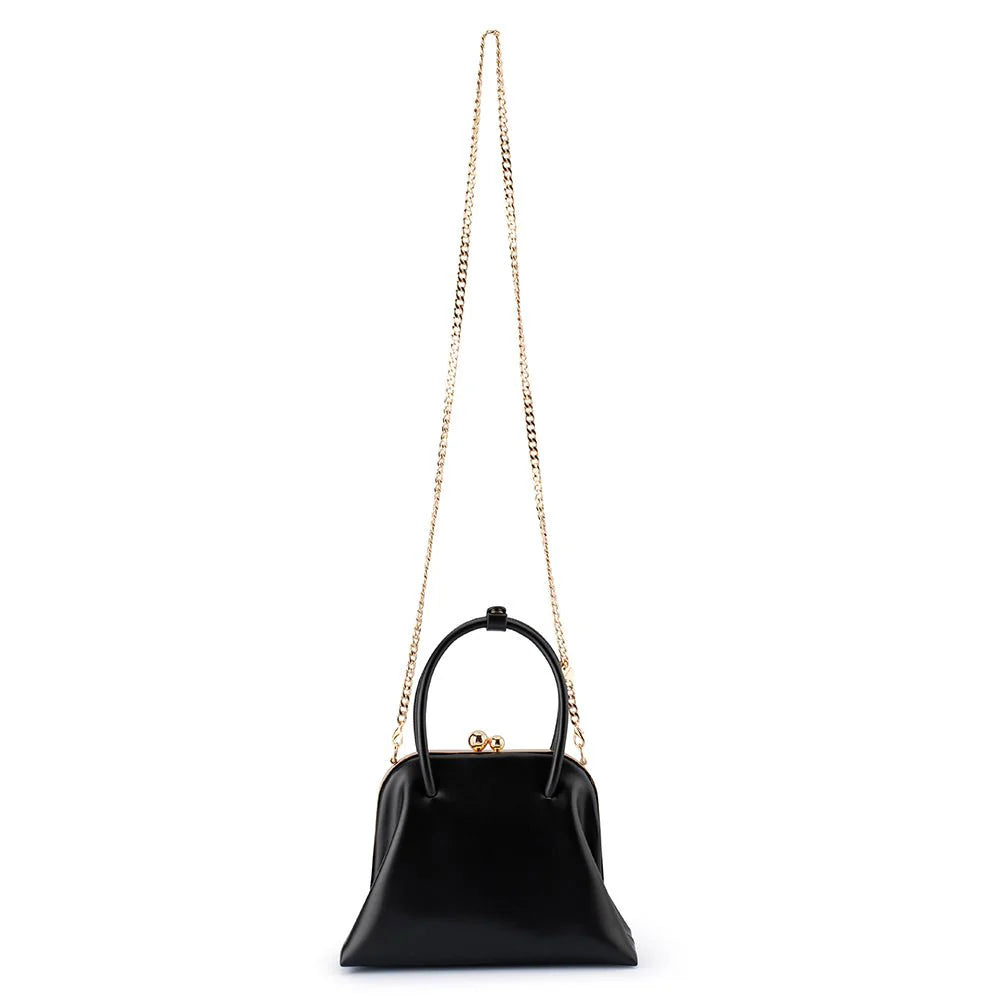 Olga Berg LEANDRA Top Handle Bag - Black