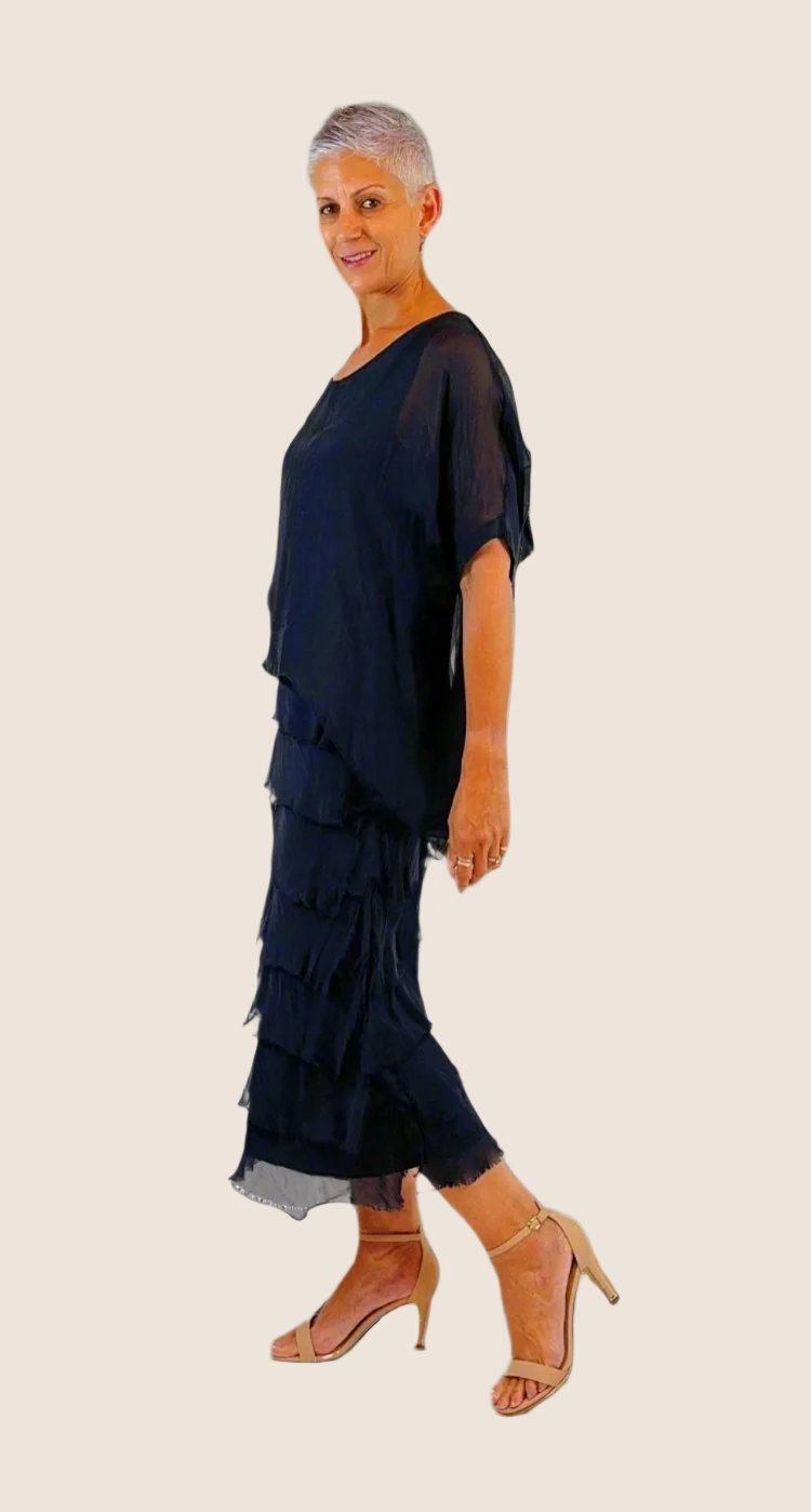 La Strada Multi Layers Dress - Navy