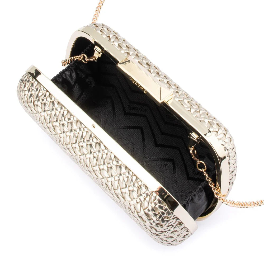 Olga Berg MALI Textured Clutch - Gold