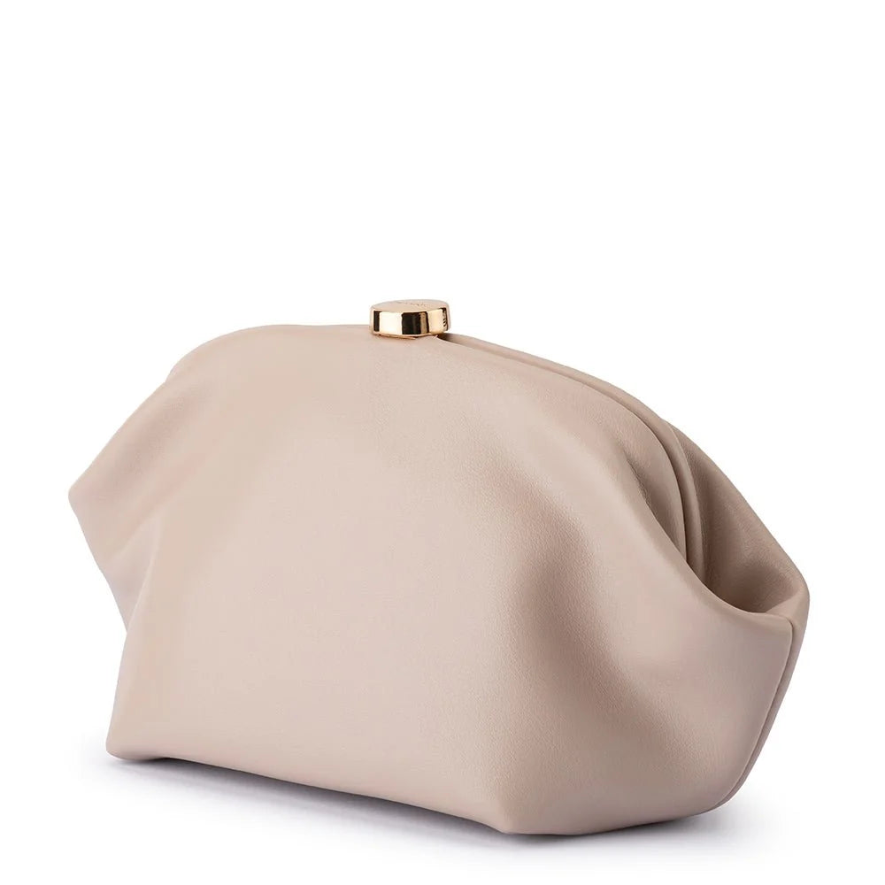 Olga Berg MARINA Pearl Clutch - Natural