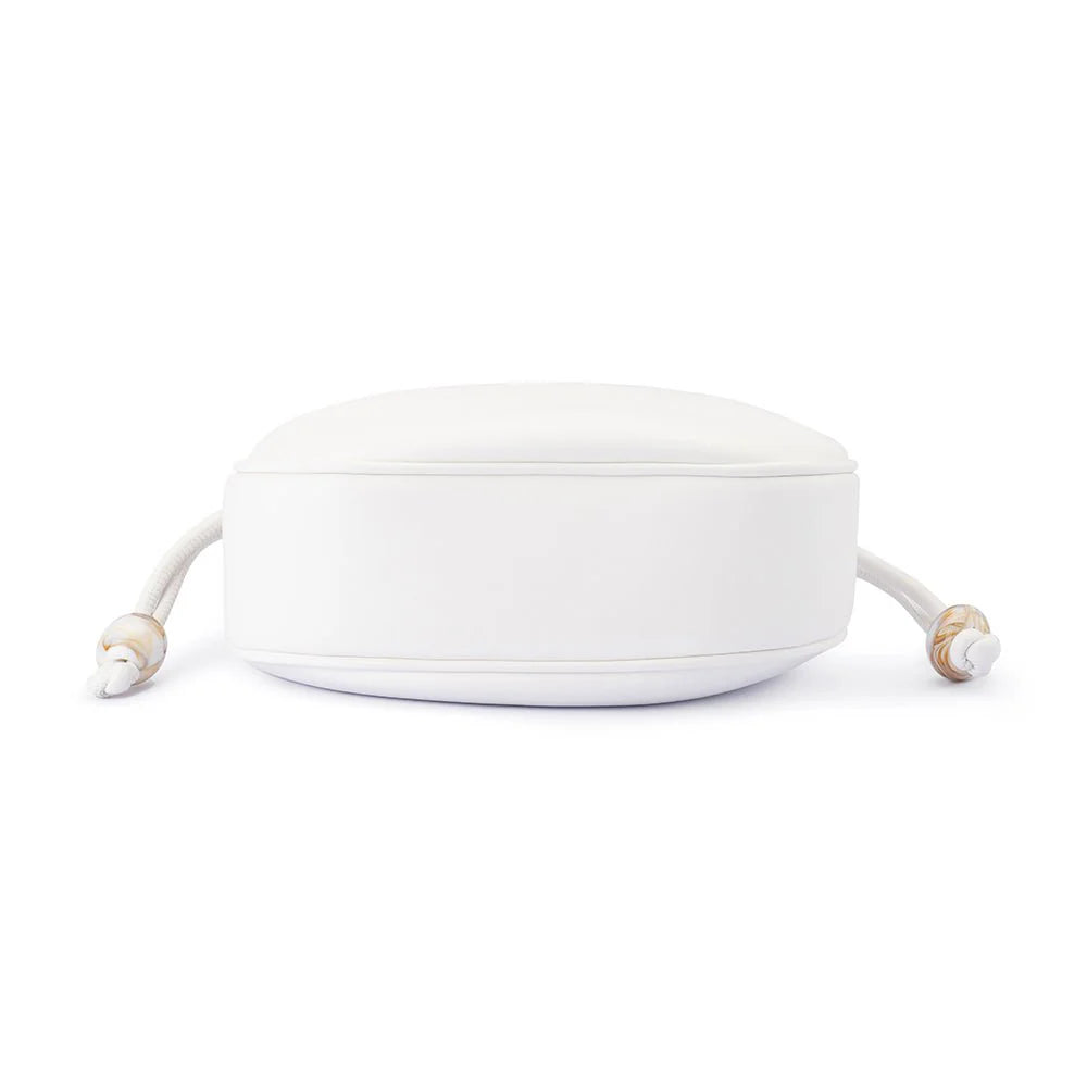 Olga Berg Mavis Acrylic Handle Pouch - White